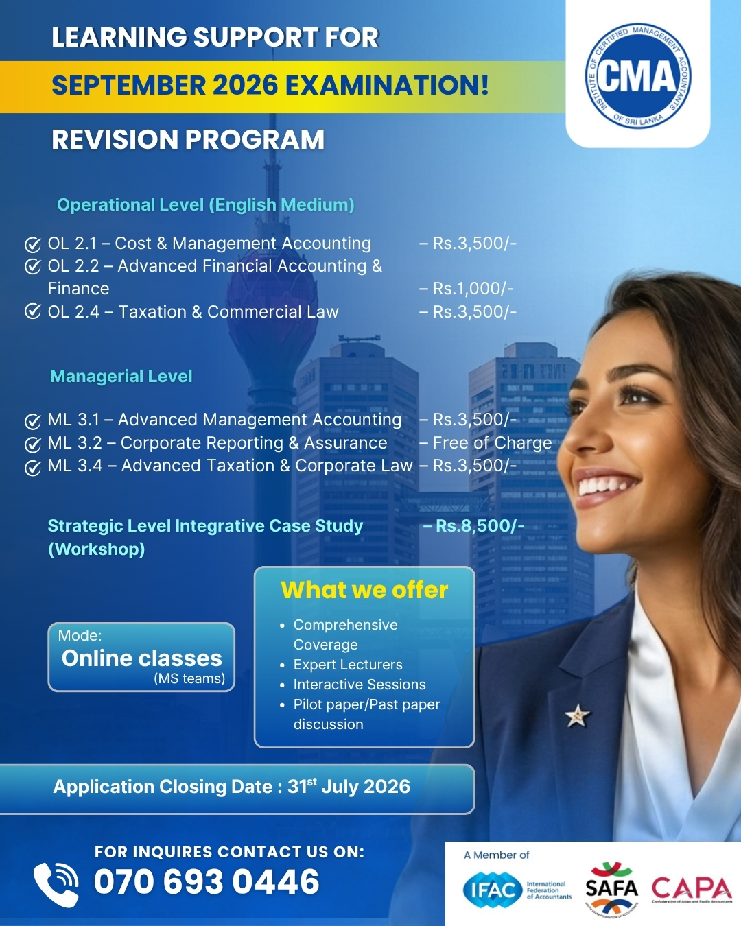 Learning Support for September 2026 Examination Learning Support for September 2026 Examination